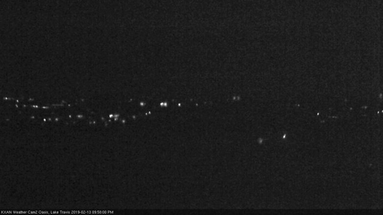Lake Travis webcam, February 13, 2019 9:00 PM CT