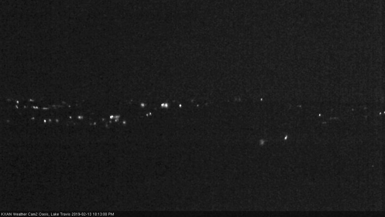 Lake Travis webcam, February 13, 2019 9:15 PM CT