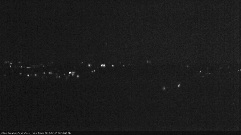 Lake Travis webcam, February 13, 2019 9:20 PM CT
