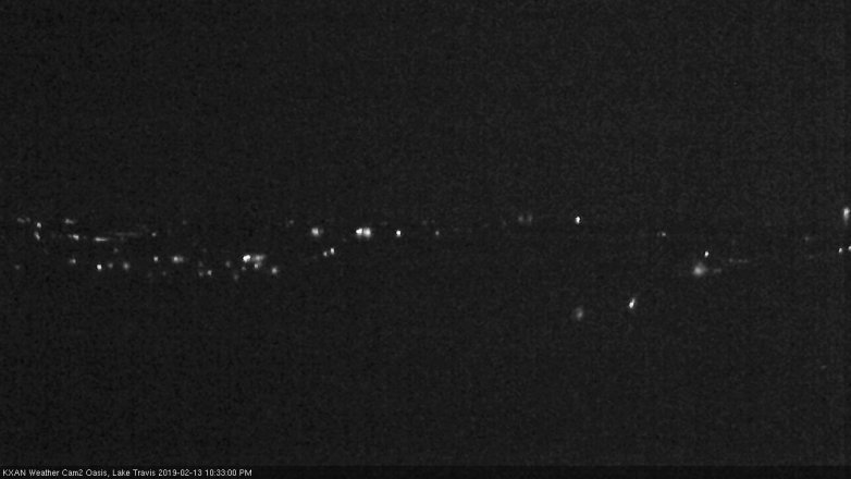 Lake Travis webcam, February 13, 2019 9:35 PM CT