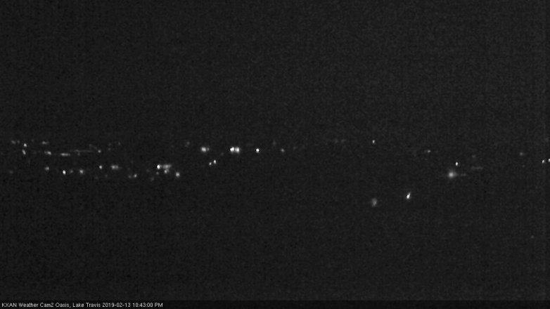 Lake Travis webcam, February 13, 2019 9:45 PM CT