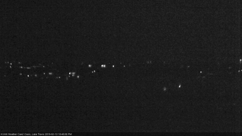 Lake Travis webcam, February 13, 2019 9:50 PM CT