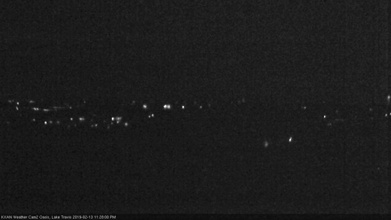 Lake Travis webcam, February 13, 2019 10:30 PM CT