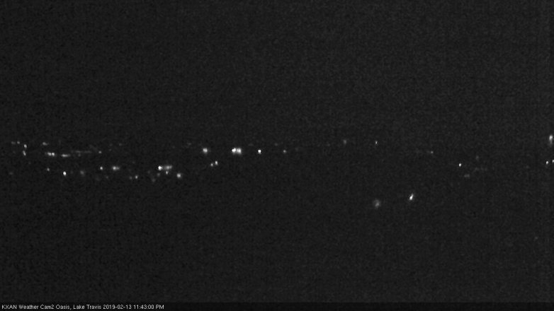 Lake Travis webcam, February 13, 2019 10:45 PM CT