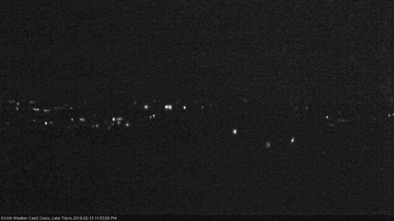 Lake Travis webcam, February 13, 2019 10:55 PM CT