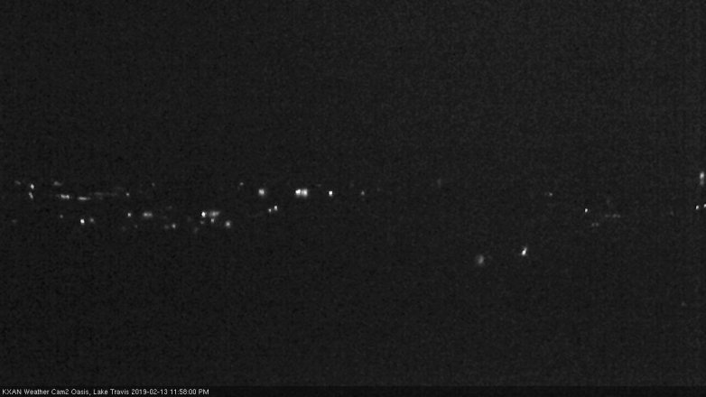Lake Travis webcam, February 13, 2019 11:00 PM CT