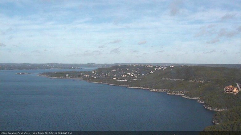 Lake Travis webcam, February 14, 2019 9:05 AM CT