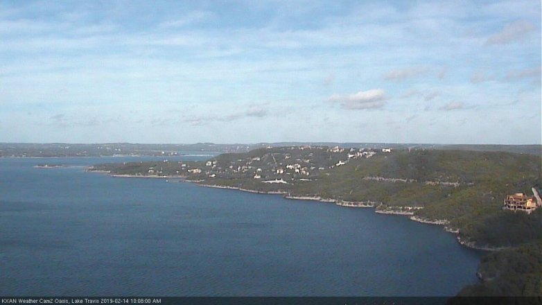 Lake Travis webcam, February 14, 2019 9:10 AM CT