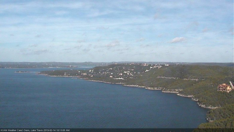 Lake Travis webcam, February 14, 2019 9:15 AM CT