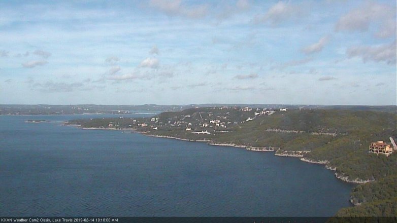 Lake Travis webcam, February 14, 2019 9:20 AM CT