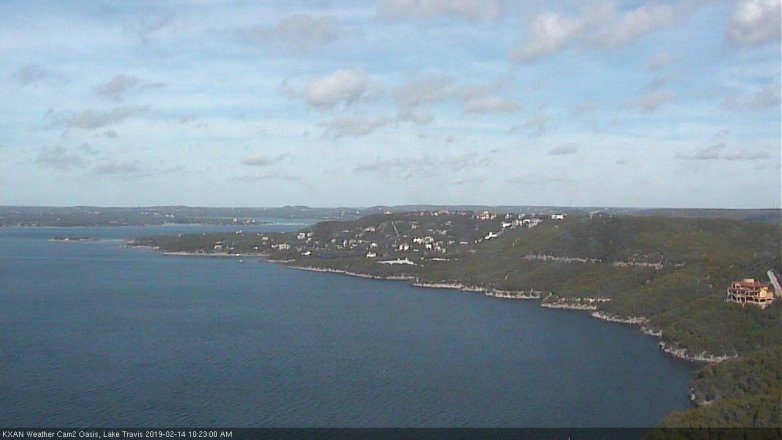 Lake Travis webcam, February 14, 2019 9:25 AM CT