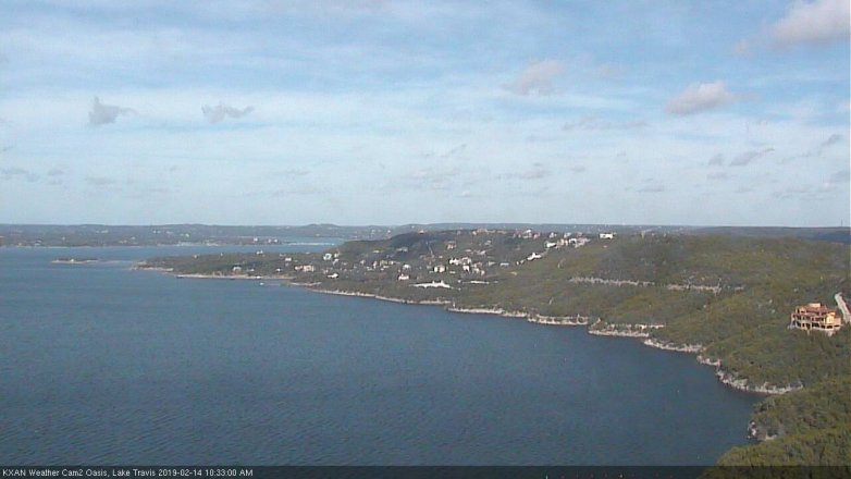 Lake Travis webcam, February 14, 2019 9:35 AM CT