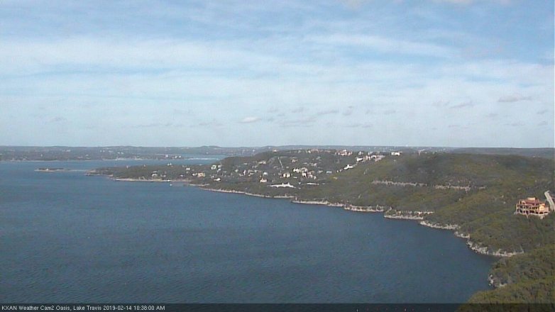 Lake Travis webcam, February 14, 2019 9:40 AM CT