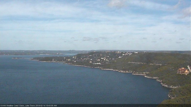 Lake Travis webcam, February 14, 2019 9:45 AM CT