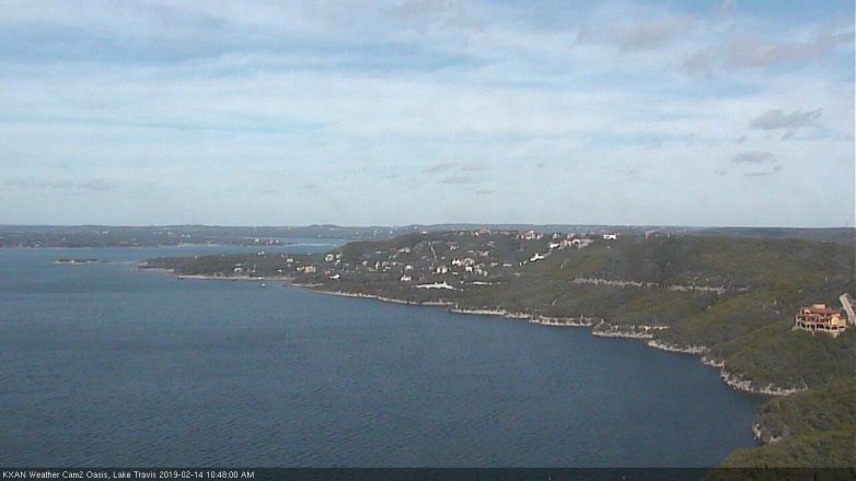 Lake Travis webcam, February 14, 2019 9:50 AM CT