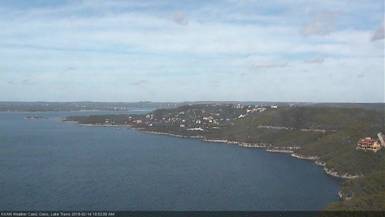 Lake Travis webcam, February 14, 2019 9:55 AM CT
