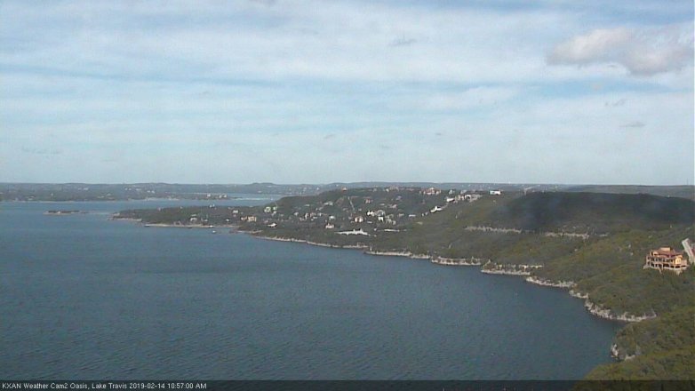 Lake Travis webcam, February 14, 2019 10:00 AM CT