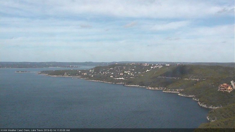 Lake Travis webcam, February 14, 2019 10:05 AM CT