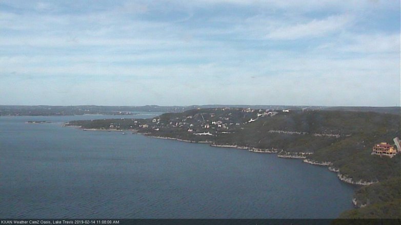 Lake Travis webcam, February 14, 2019 10:10 AM CT