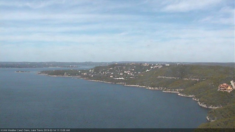 Lake Travis webcam, February 14, 2019 10:15 AM CT