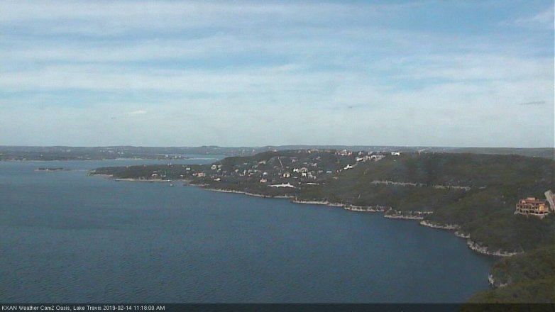 Lake Travis webcam, February 14, 2019 10:20 AM CT