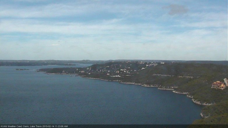 Lake Travis webcam, February 14, 2019 10:25 AM CT