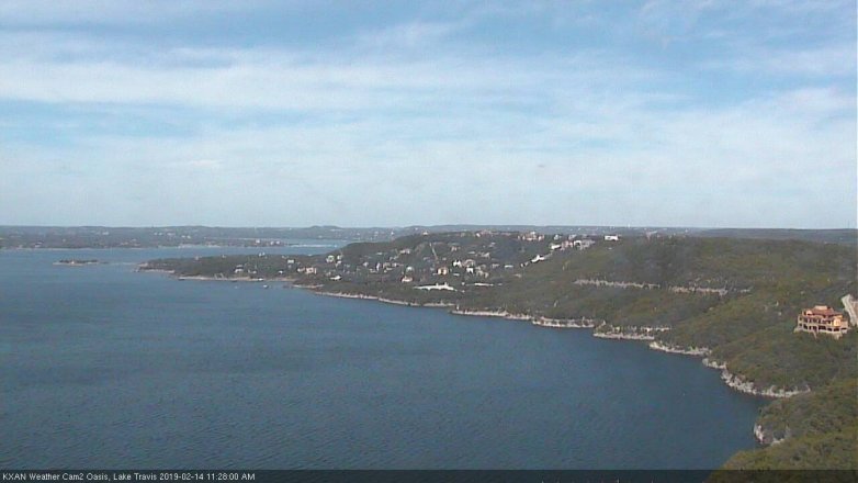 Lake Travis webcam, February 14, 2019 10:30 AM CT