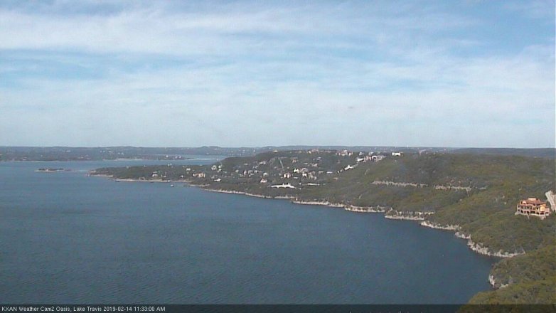 Lake Travis webcam, February 14, 2019 10:35 AM CT