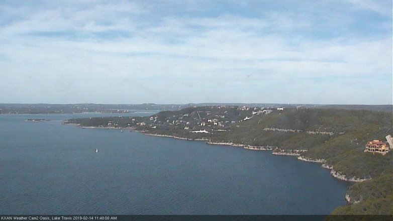 Lake Travis webcam, February 14, 2019 10:50 AM CT