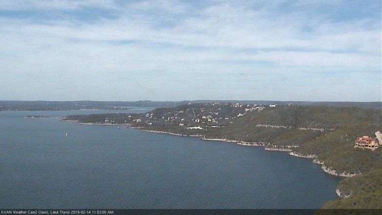 Lake Travis webcam, February 14, 2019 10:55 AM CT