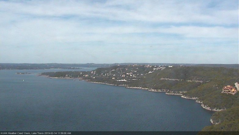 Lake Travis webcam, February 14, 2019 11:00 AM CT