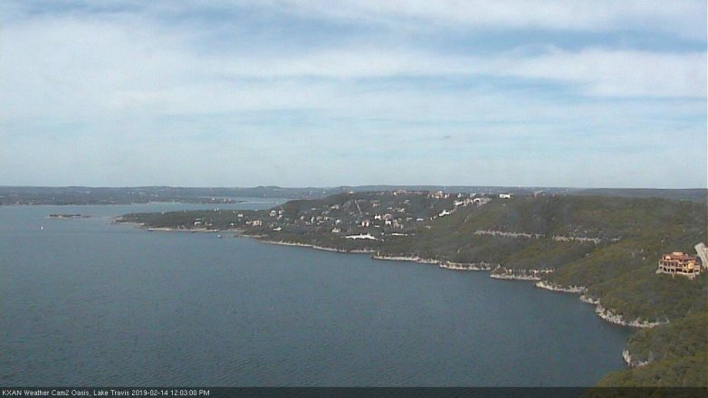 Lake Travis webcam, February 14, 2019 11:05 AM CT