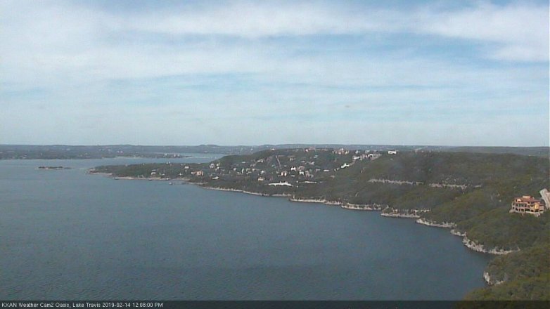 Lake Travis webcam, February 14, 2019 11:10 AM CT