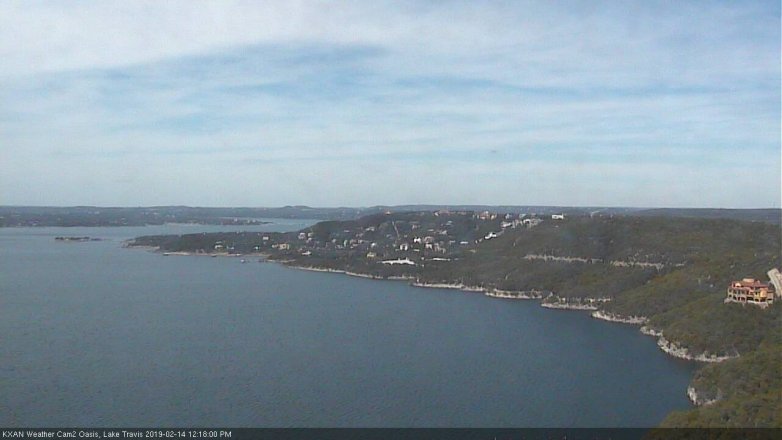 Lake Travis webcam, February 14, 2019 11:20 AM CT