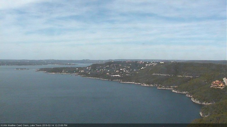 Lake Travis webcam, February 14, 2019 11:25 AM CT
