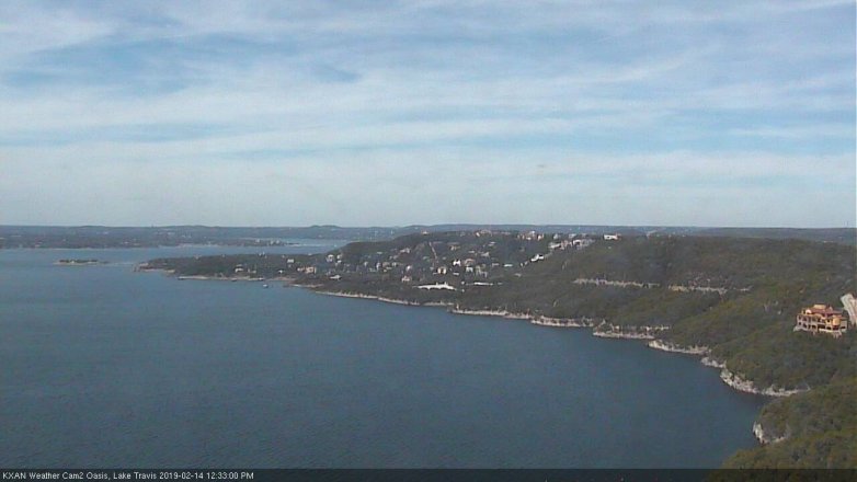 Lake Travis webcam, February 14, 2019 11:35 AM CT