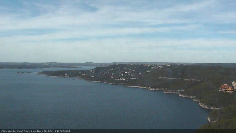 Lake Travis webcam, February 14, 2019 11:40 AM CT