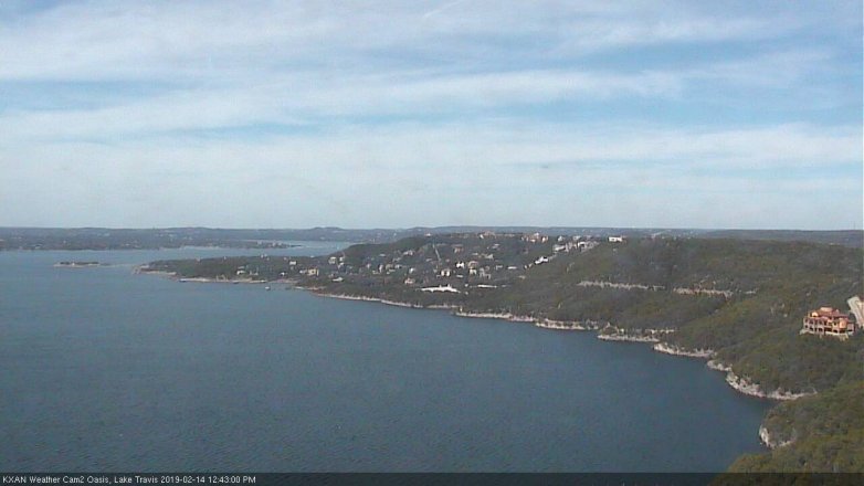 Lake Travis webcam, February 14, 2019 11:45 AM CT
