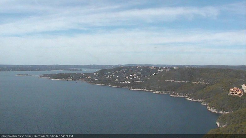 Lake Travis webcam, February 14, 2019 11:50 AM CT