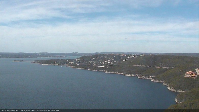 Lake Travis webcam, February 14, 2019 11:55 AM CT