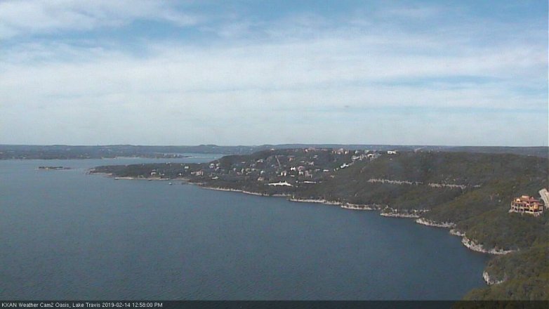 Lake Travis webcam, February 14, 2019 12:00 PM CT