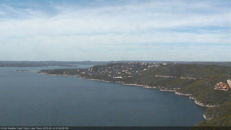 Lake Travis webcam, February 14, 2019 12:05 PM CT