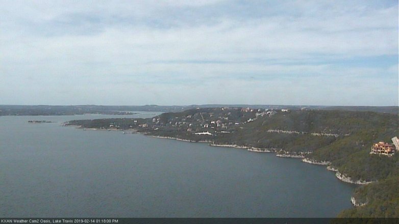 Lake Travis webcam, February 14, 2019 12:20 PM CT