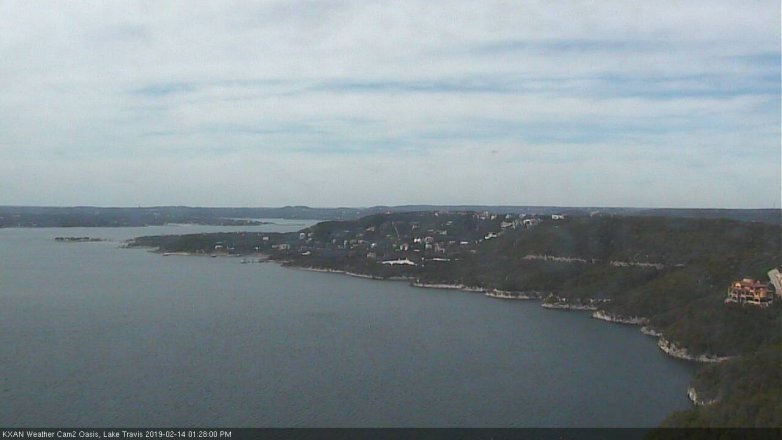 Lake Travis webcam, February 14, 2019 12:30 PM CT