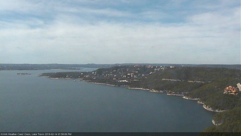 Lake Travis webcam, February 14, 2019 1:00 PM CT