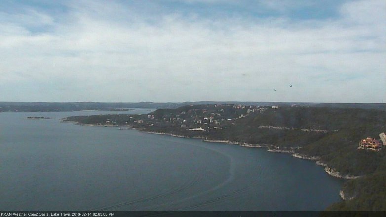 Lake Travis webcam, February 14, 2019 1:05 PM CT