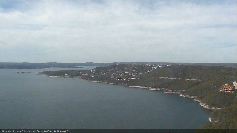 Lake Travis webcam, February 14, 2019 1:10 PM CT