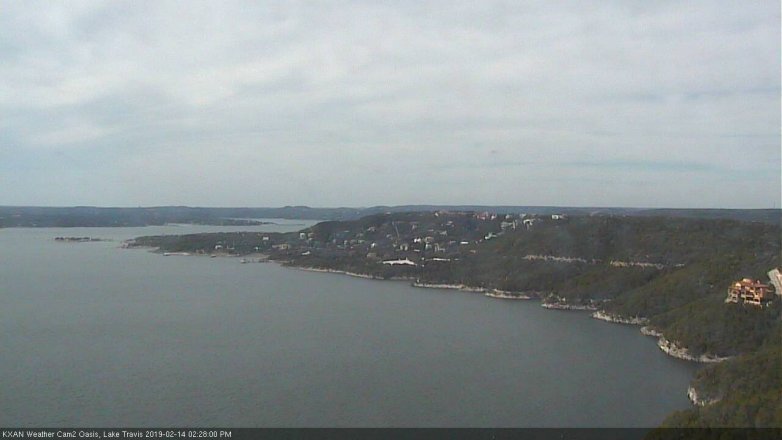 Lake Travis webcam, February 14, 2019 1:30 PM CT