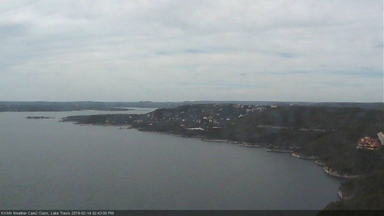Lake Travis webcam, February 14, 2019 1:45 PM CT