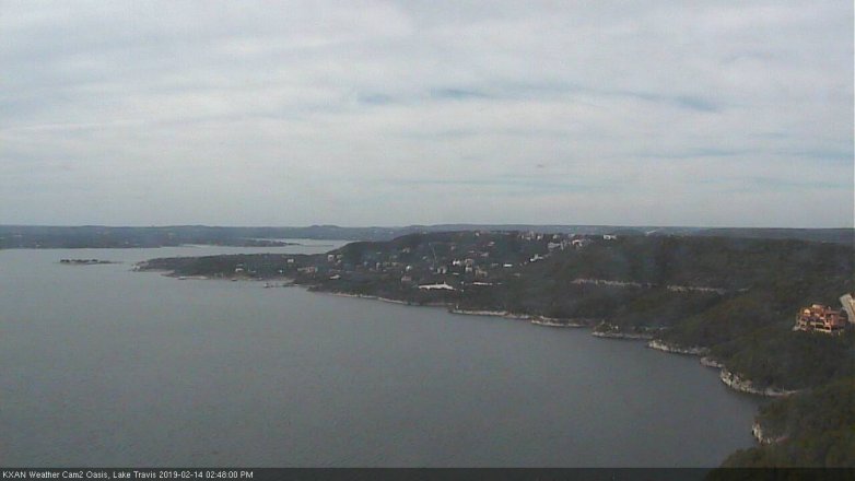 Lake Travis webcam, February 14, 2019 1:50 PM CT